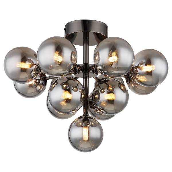 Lampada da soffitto VAZIA Vetro fumé / Ferro - 13 punto luce