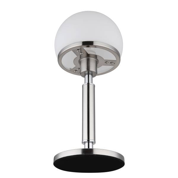 Lampada da tavolo CALYX Vetro opalino / Ferro - 1 punto luce - Argento