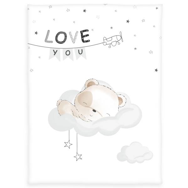 Kinder-Kuscheldecke Sleeping little bear Microfaser