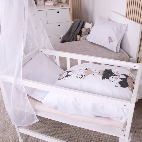 Babybettwäsche Woodland Crew Renforcé - 80 x 80 cm + Kissen 35 x 40 cm