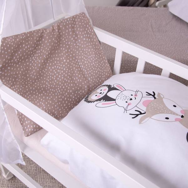 Babybettwäsche Woodland Crew Renforcé - 80 x 80 cm + Kissen 35 x 40 cm