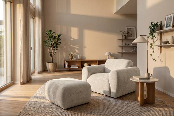 Sessel ULALA Chenille Edina: Beige