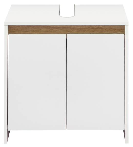 Badset Quickset 100 4-teilig Matt Weiß / Eiche Riviera Dekor