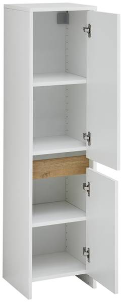 Badset Quickset 100 5-teilig Midischrank Matt Weiß / Eiche Riviera Dekor