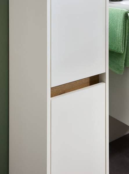 Badset Quickset 100 5-teilig Midischrank Matt Weiß / Eiche Riviera Dekor