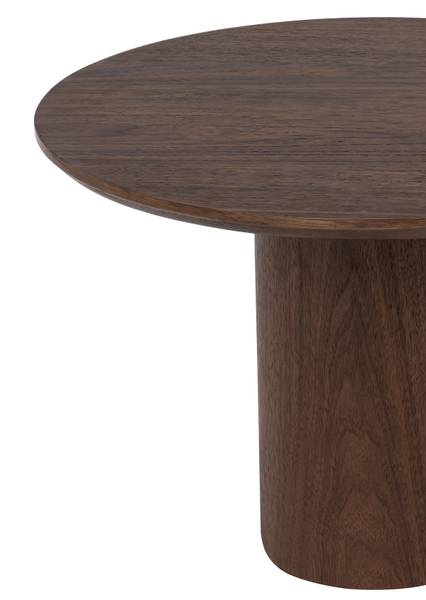 Furnierter Couchtisch ITOKO rund Walnuss - Durchmesser: 50 cm