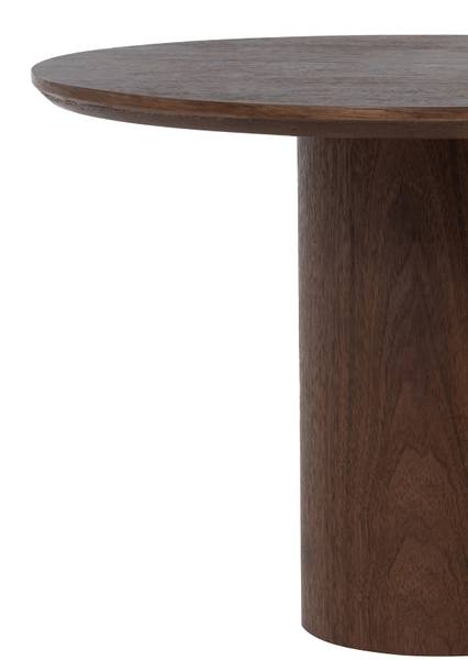 Furnierter Couchtisch ITOKO rund Walnuss - Durchmesser: 50 cm