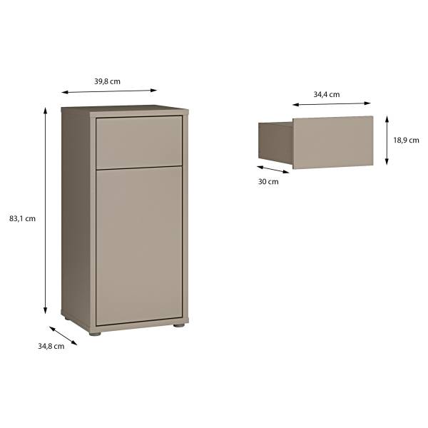 Unterschrank Chirgora Taupe