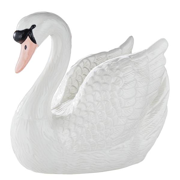 Cygne décoratif ODETTE Grès cérame - Blanc