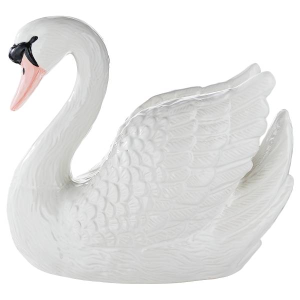 Cygne décoratif ODETTE Grès cérame - Blanc
