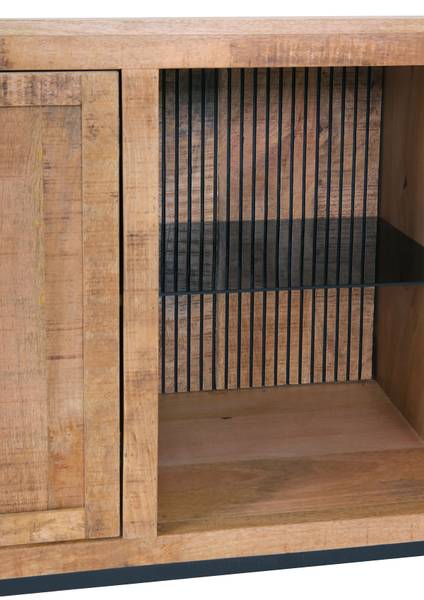 Houten dressoir Ancute mangohout/zwart