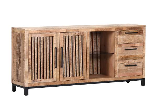 Houten dressoir Ancute mangohout/zwart