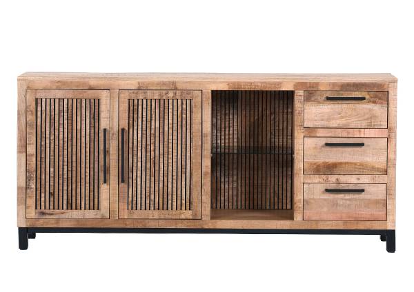 Houten dressoir Ancute mangohout/zwart