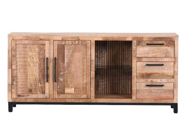 Houten dressoir Ancute mangohout/zwart