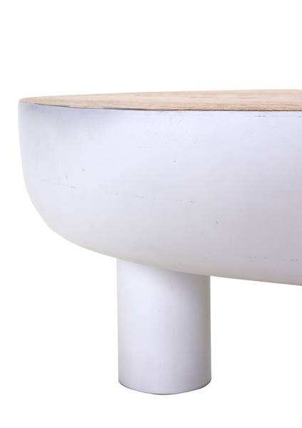 Furnierter Couchtisch Torrud - Typ A Weiß