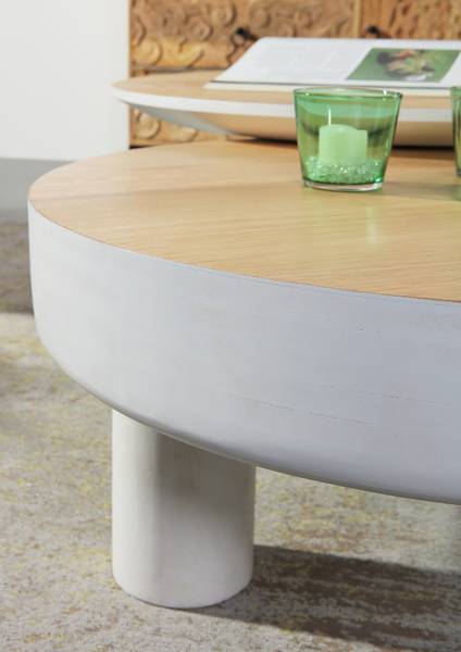 Furnierter Couchtisch Torrud - Typ A Weiß