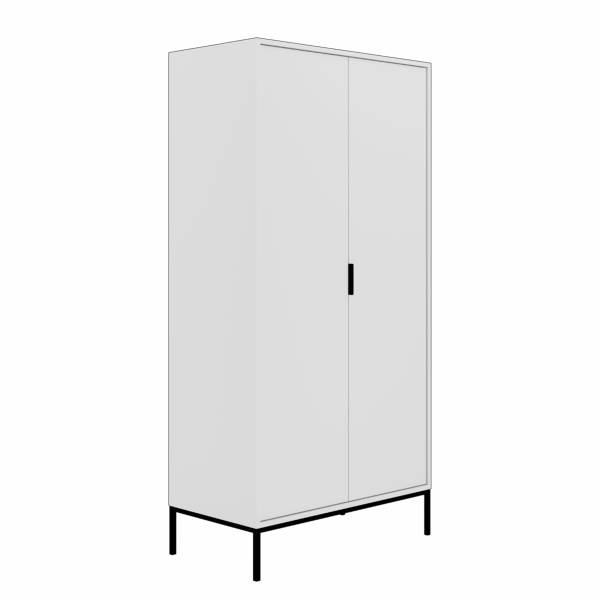 Armoire Austin Blanc - Noir