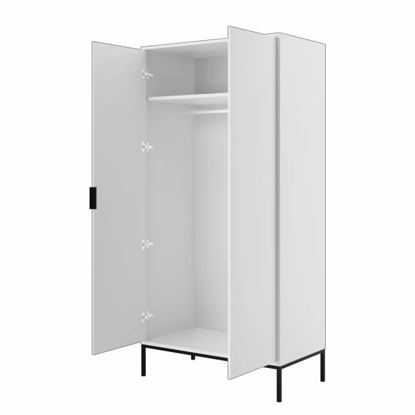 Armoire Austin Blanc - Noir
