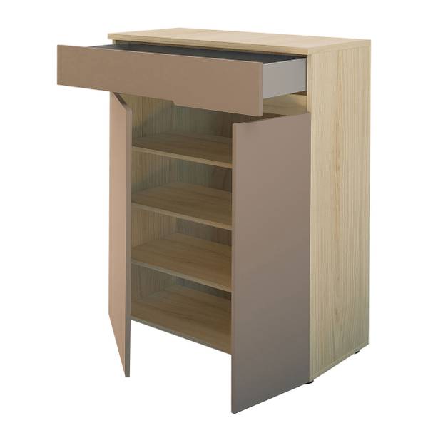 Schoenenkast Shamsi lichtbruin/Riva eikenlook