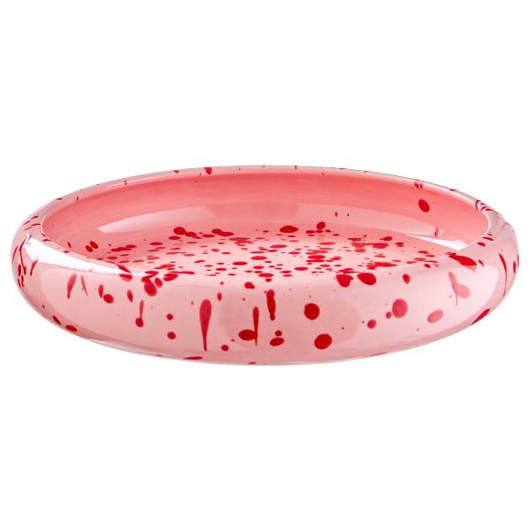Pastateller BOOGY SPLASH Steinzeug - Pink