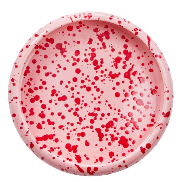 Pastateller BOOGY SPLASH Steinzeug - Pink