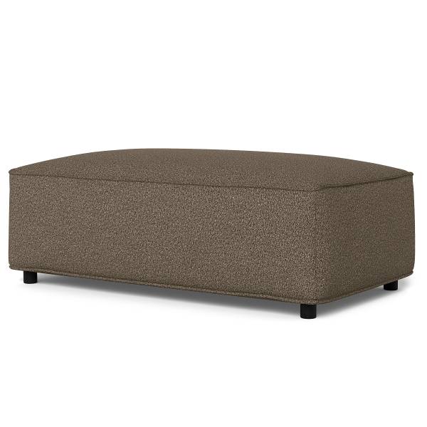 Polsterhocker MIKO Bouclé Stoff Coletta: Taupe