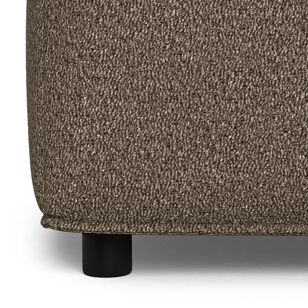 Polsterhocker MIKO Bouclé Stoff Coletta: Taupe