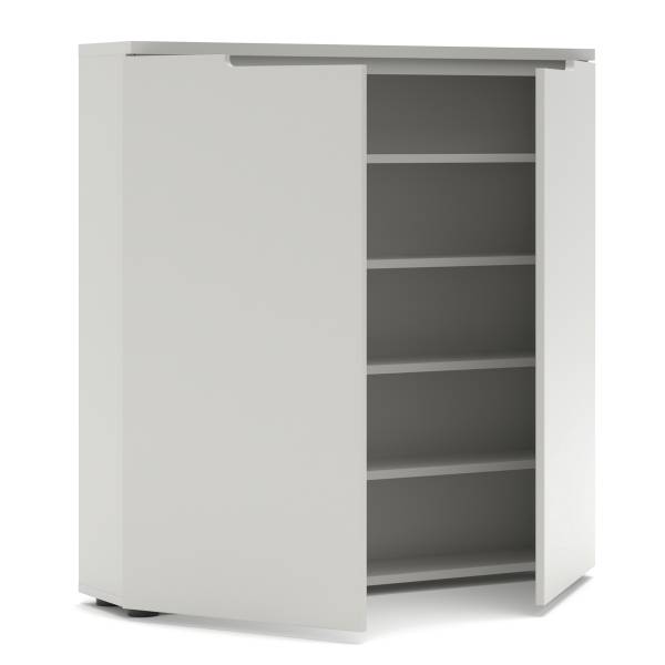 Garderobenset Mizzer 4-teilig Lichtgrau - Breite: 127 cm