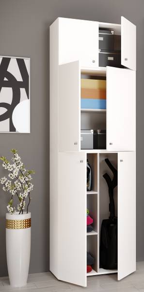 Multifunctionele kast Lona hoogte 223 cm wit