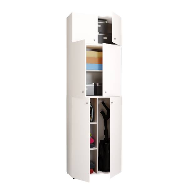 Multifunctionele kast Lona hoogte 223 cm wit