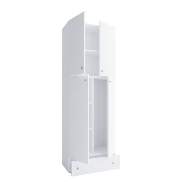 Armoire polyvalente Lona avec tiroir Blanc - Hauteur : 200 cm