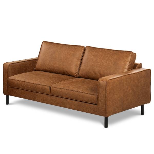 3-Sitzer Sofa FOLO Lederfaserstoff Dalia: Hellbraun