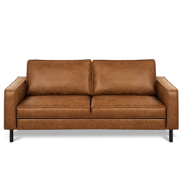 3-Sitzer Sofa FOLO Lederfaserstoff Dalia: Hellbraun