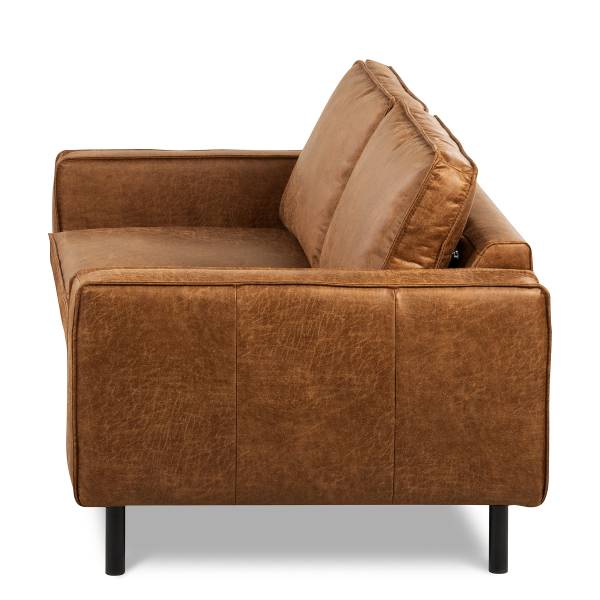 3-Sitzer Sofa FOLO Lederfaserstoff Dalia: Hellbraun
