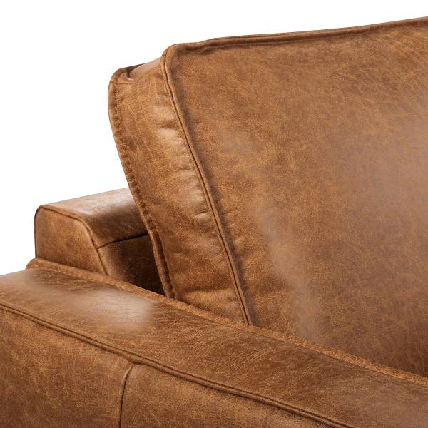 3-Sitzer Sofa FOLO Lederfaserstoff Dalia: Hellbraun