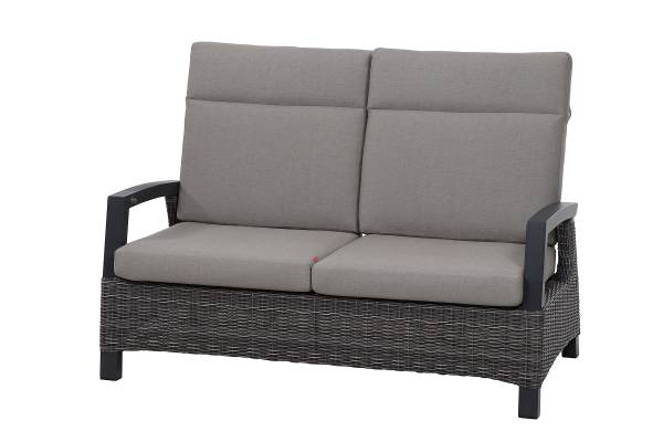 Loungemöbelset Corido Typ F 4-teilig Aluminium / Polyrattan - Grau