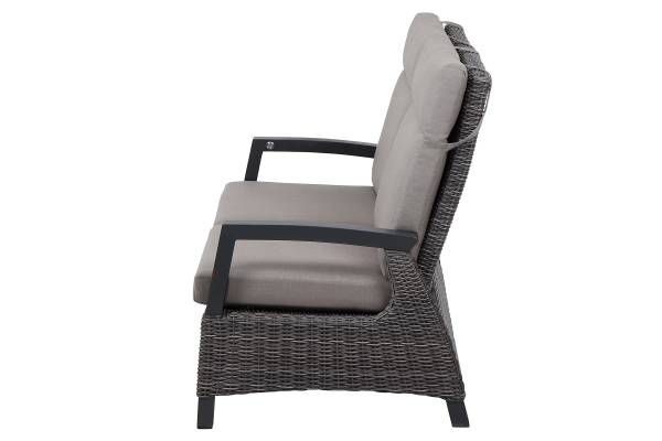 Loungemöbelset Corido Typ F 4-teilig Aluminium / Polyrattan - Grau