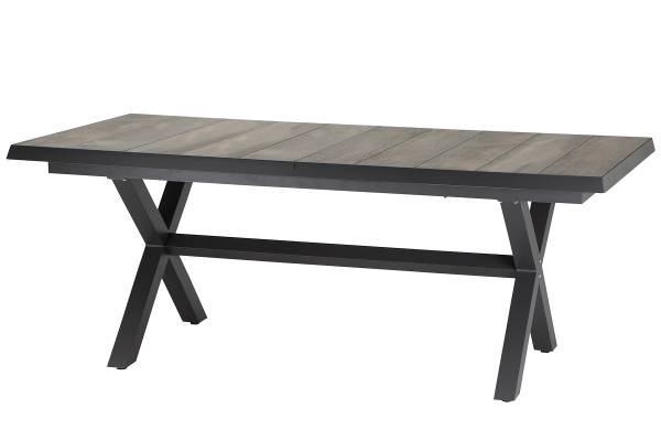 Outdoor-diningset Corido 7-delig aluminium/polyrotan - grijs