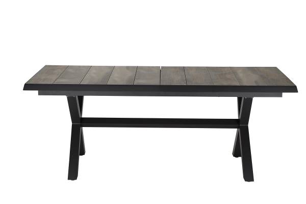 Outdoor-diningset Corido 7-delig aluminium/polyrotan - grijs