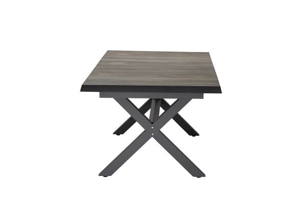 Outdoor-diningset Corido 7-delig aluminium/polyrotan - grijs
