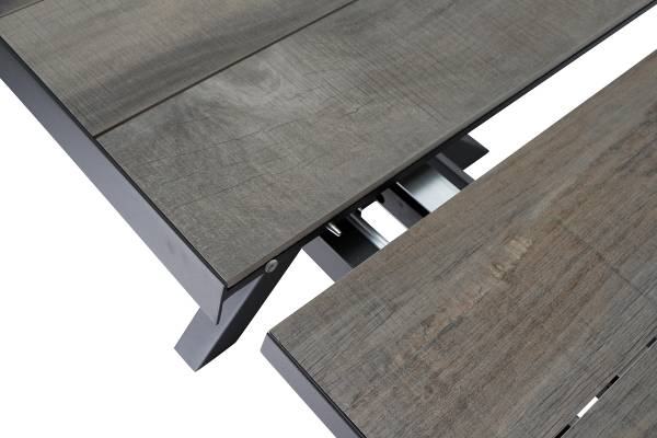Outdoor-diningset Corido 7-delig aluminium/polyrotan - grijs
