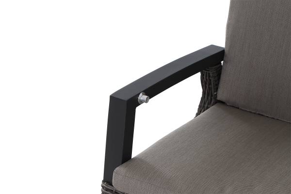 Outdoor-diningset Corido 7-delig aluminium/polyrotan - grijs