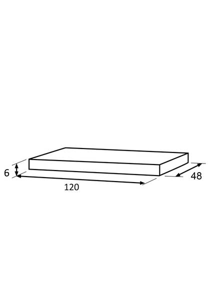 Bankauflage Atria Webstoff - Grau - Breite: 120 cm