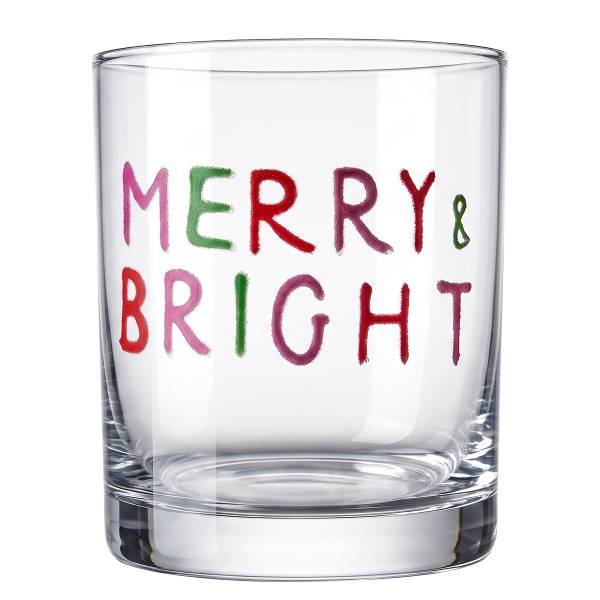 Bicchiere MERRY & BRIGHT Bicchiere - verde, rosso, rose