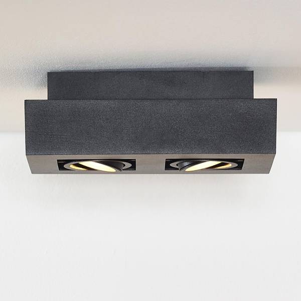 LED-Deckenleuchte Xirax Typ A Aluminium - Schwarz - Flammenanzahl: 2