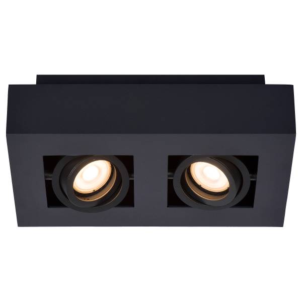 LED-Deckenleuchte Xirax Typ A Aluminium - Schwarz - Flammenanzahl: 2