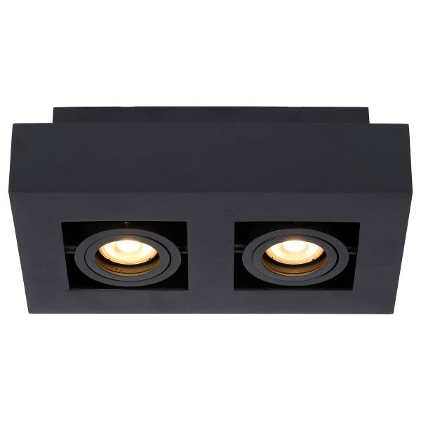 LED-Deckenleuchte Xirax Typ A Aluminium - Schwarz - Flammenanzahl: 2