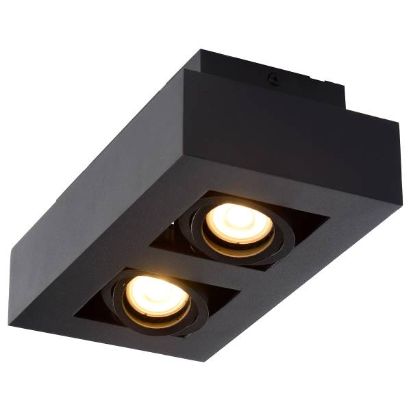 LED-Deckenleuchte Xirax Typ A Aluminium - Schwarz - Flammenanzahl: 2