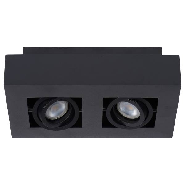 LED-Deckenleuchte Xirax Typ A Aluminium - Schwarz - Flammenanzahl: 2