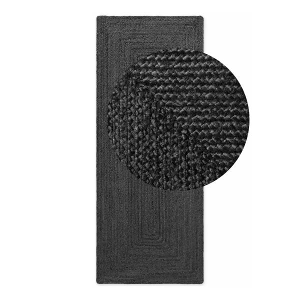 Juteläufer Juno Jute - Schwarz
